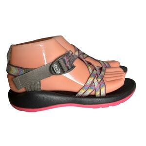 Chaco ZX/1 Classic Sandals Size 4 Multi Color Outdoor Hiking Strappy Shoes